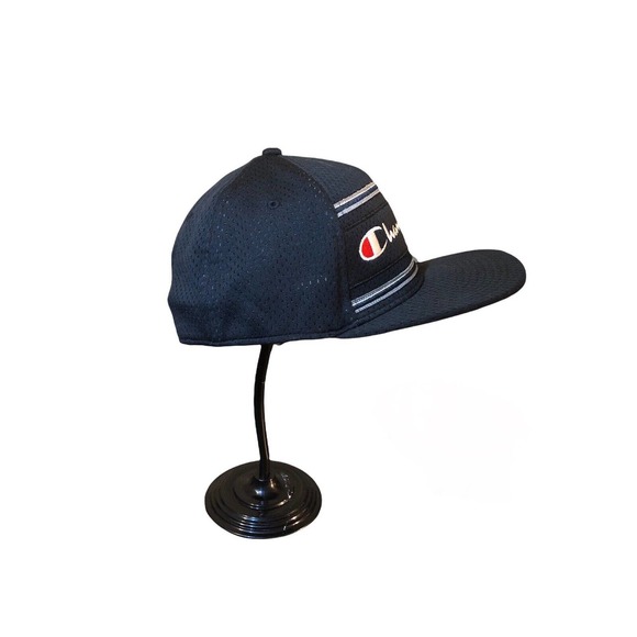 Champion Authentic Athletic Sport Hat Black Cap with Logo Size M - Picture 3 of 4